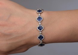 Sapphire and Diamond Tennis Bracelet