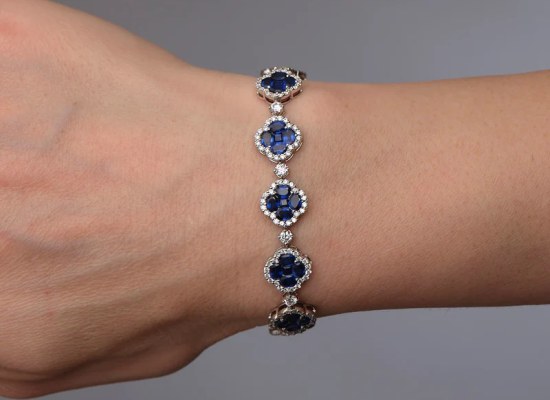 Sapphire and Diamond Tennis Bracelet