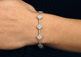 Sapphire and diamond tennis bracelet